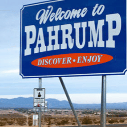 Welcome to Pahrump sign